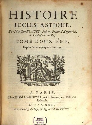 Histoire Ecclesiastique, 12. Depuis l'an 925. jusques à l'an 1053