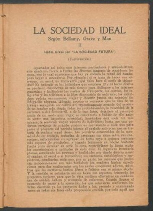 II - [Habla Juan Grave (en "La Sociedad Futura")] - (Continuación)