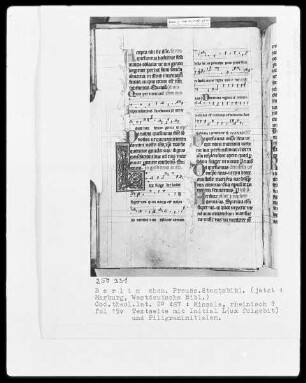 Missale — Initiale L(ux fulgebit), Folio 15verso
