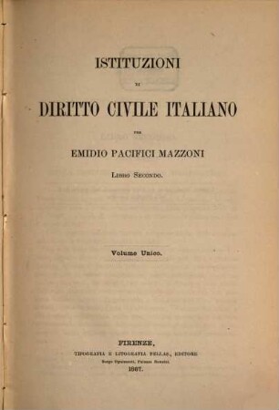 Istituzioni di diritto civile Italiano, 2