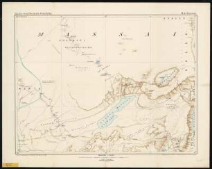 B4 : Lake Eyasi, Karatu, Manyara, Tansania, 1: 300 000, Lithographie, 1894 : B4 : Eyássi / Construirt u. gezeichnet von R. Kiepert u. M. Moisel. - Nov. 1894. - 1:300 000. - Berlin : Reimer ; Berlin : Lithographische Anstalt von L. Kraatz , 1894. - 1 Kt. : mehrfarb. Lithogr. ; 73 x 56 cm