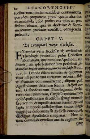 Caput V. De exemplari verae Ecclesiae