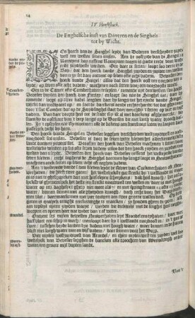 IV Hooftstuck. De Enghelsche kust van Doveren en de Singhels tot by Wicht.