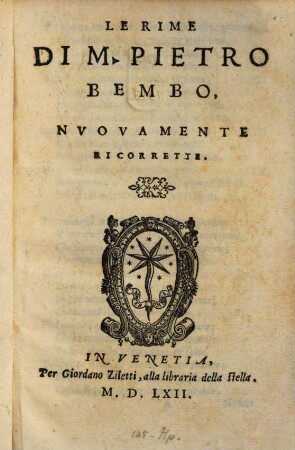Le Rime Di M. Pietro Bembo : Stanze
