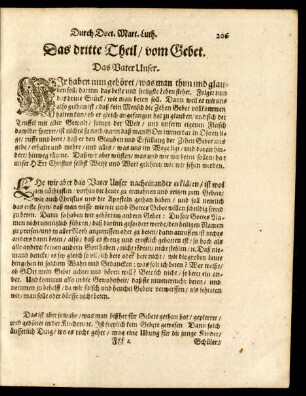 Das dritte Theil/ vom Gebet