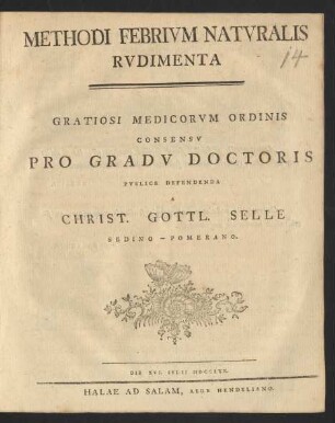 Methodi Febrivm Natvralis Rvdimenta