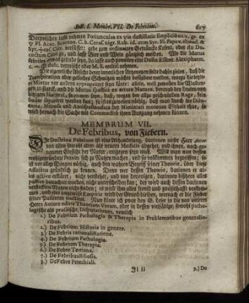 De Febrius, von Fiebern.