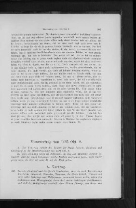 Münzvertrag von 1425 Okt. 9.