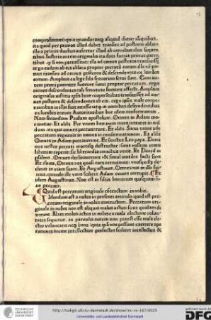 Videndum est a nobis in presenti articulo quid est peccatum originale in nobis contractum.