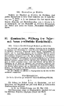 Gymnasien zu Stettin : [II. Gymnasien und Realschulen]
