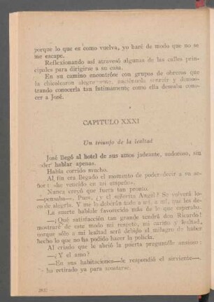 Capítulo XXXI - Un triunfo de la lealtad