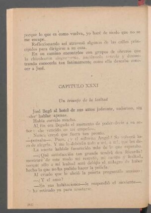 Capítulo XXXI - Un triunfo de la lealtad