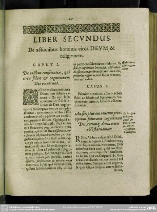 Liber Secundus. De actionibus hominis circa Deum & religionem