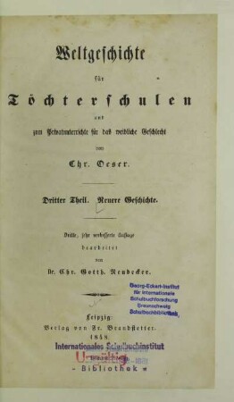 Theil 3: Neuere Geschichte