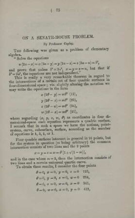 On a senate-house problem.