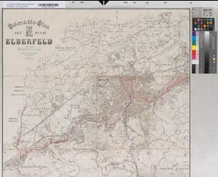Übersichtsplan der Stadt Elberfeld. Angefertigt im Stadtvermessungsamt 1925. Zumpfort, Vermessungsdirektor / Verlag: Stadt Elberfeld, Vermessungsamt / Druck: Bergische Lichtpauseanstalt GmbH, Barmen