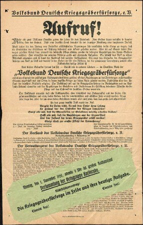 Errichtung einer Ortsgruppe des Volksbundes Deutsche Kriegsgräberfürsorge e. V. in Kehl