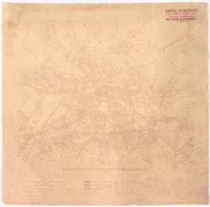 Wohnungsbau Berlin-Prenzlauer Berg Schinkelwettbewerb 1950: Lageplan, Stadtplan