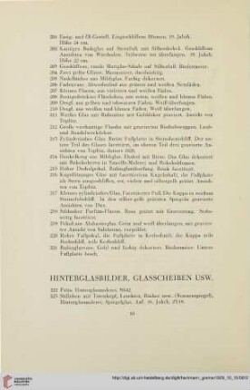 Hinterglasbilder, Glasscheiben usw. (Nr. 222-234)