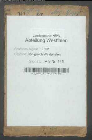Ausmittelung und Ablieferung des Revenuenzehntels vom Kollegiatstift St. Andreas zu Lübbecke