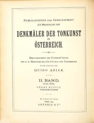 Florilegium secundum : für Streichinstrumente
