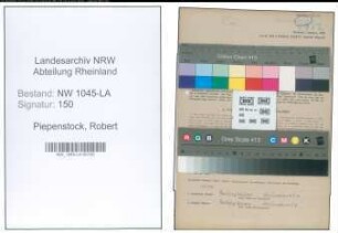 Entnazifizierung Robert Piepenstock , geb. 19.07.1897 (Angestellter)