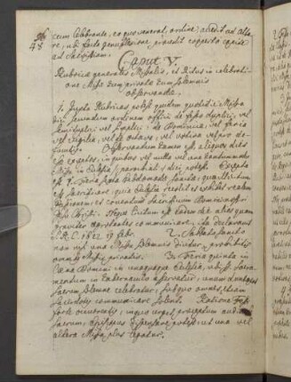 Caput V. Rubrica generalis Missalis, et Ritus in celebratione Missa tum privata tum solemnis observanda.