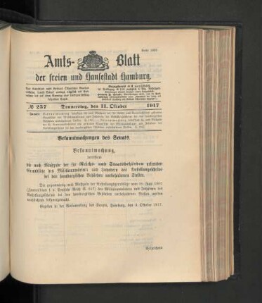 No. 257, 11. Oktober 1917