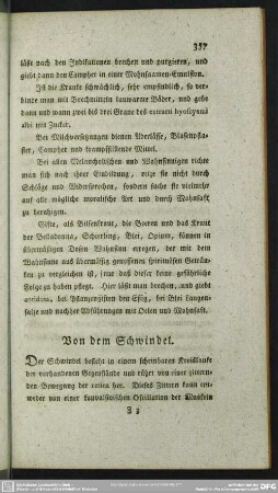 Von dem Schwindel