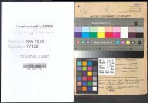 Entnazifizierung Josef Kriechel , geb. 28.12.1898 (Ofenbauer)