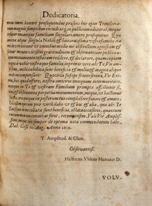 Hieronymi Treutleri Iurisconsulti Selectarum Disputationum, Ad Ius Civile Iustinianaeum, Quinquaginta Libris Pandectarum Comprehensum, Resolutiones absolutißimae, 2[,1]