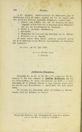 IV.6. Forstvereins-Stipendium