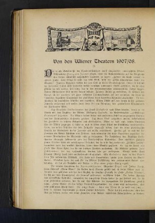 Von den Wiener Theatern 1907/08