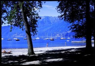 Ascona: Lido, See von der Strandpromenade