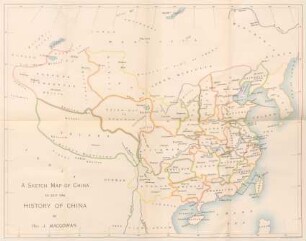 A sketch map of China to suit the history of China