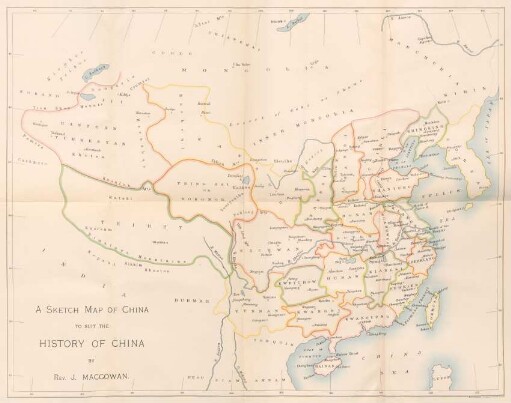 A sketch map of China to suit the history of China