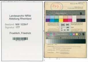 Entnazifizierung Friedrich Froehlich , geb. 28.09.1901 (Angestellter)