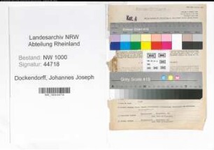 Entnazifizierung Johannes Joseph Dockendorff, geb. 07.10.1904 (Steuerinspektor)