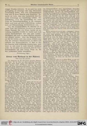 6: Etwas vom Horizont in der Malerei