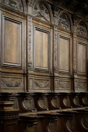 Frankreich. Bourgogne. Yonne. Pontigny. Abbaye. Romanische Abtei. Chorgestühl