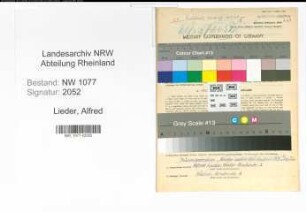 Entnazifizierung Alfred Lieder , geb. 12.10.1918 (Polizist)