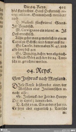 94. Reys. Von Inspruck nach Mayland