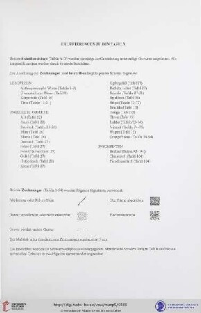 Erläuterungen zu den Tafeln