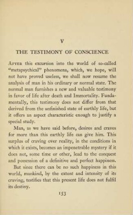 V. The testimony of conscience