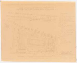 Gartenanlage Arbeiterwohnheim, Union Rheinische Braunkohlen Kraftstoff AG, Wesseling: Freibadeanlagen: Grundriss 1:500