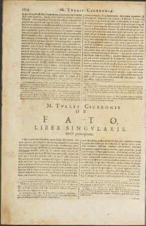 De fato Liber I.