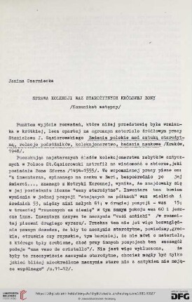 Sprawa kolekcji waz starożytnych królowej bony