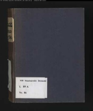 Gogerichtsregister Vogtei Detmold