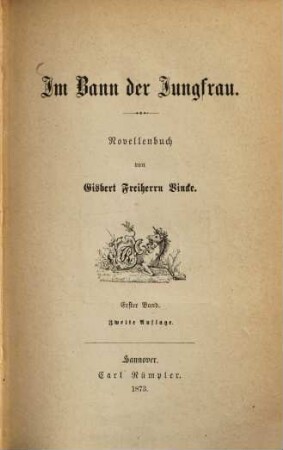 Im Bann der Jungfrau : Novellenbuch. 1