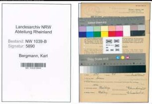 Entnazifizierung Karl Bergmann , geb. 10.09.1900 (Landwirt)